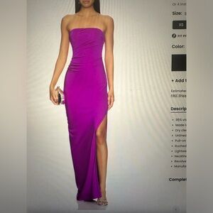 Purple dress. Susana Monaco purple gathered dress tube